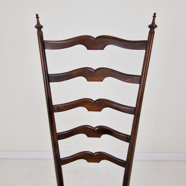 Mid-Century Modern High Back Chiavari Ladder Chair, 1950s For Sale - Image 12 of 15