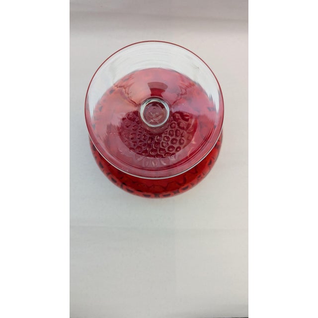 Red 1950s Empoli Glass Red Vase For Sale - Image 8 of 8