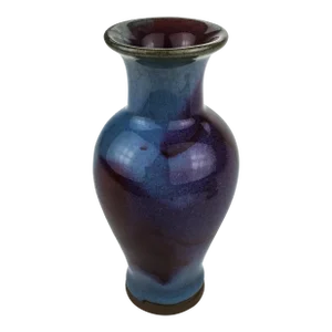 Chinese Antique 19th C Flambe Jun Porcelain Vase