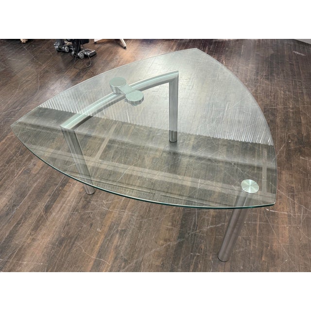 Metal Arnaldo Gamba E Leila Guerra for Reflex Policleto Goccia Teardrop Table For Sale - Image 7 of 12