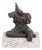 Bronze Angels Back Sculpture on Marble Base For Sale