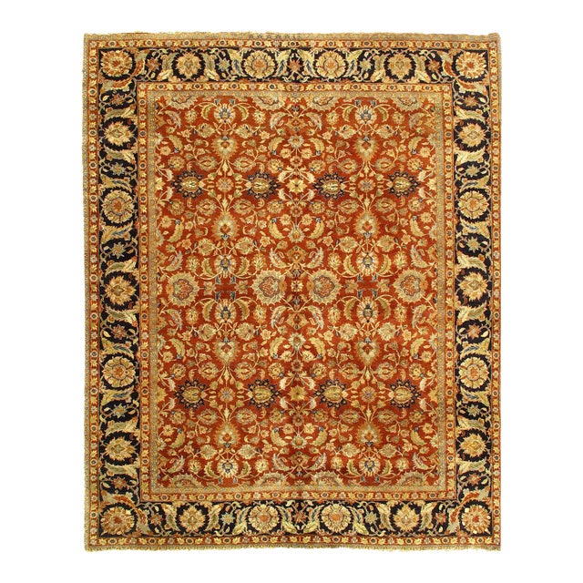 Fine Hand Knotted Agra Rug For Sale
