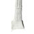 Wood 1940s Postmodern Shabby Chic White Wicker Tropical Splay Foot Base Floor Lamp W/ Shade For Sale - Image 7 of 8