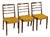 Scandinavian Teak and Corduroy Dining Chairs, 1960, Set of 3 For Sale