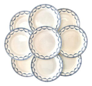 Antique French Plates from Salins-Les-Bains, 1800s, Set of 9