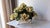Vintage Italian Capodimonte-Style Porcelain Floral Arrangement Yellow Roses and Green Leaves Set Inside a White Textured Ceramic Basket. For Sale - Image 11 of 16