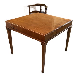 Attributed Hickory Chair Julien Game Table For Sale