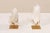 Gold Pair of Quartz Crystals on Golden Stands For Sale - Image 8 of 9