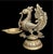 Mid Century Indian Brass Tin Ceremonial Oil Lamp Swan Bird Yali, South India Hand Made For Sale In Los Angeles - Image 6 of 10