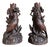 Antique Walnut Black Forest Vase Holders with Pheasants, 1890s, Set of 2 For Sale