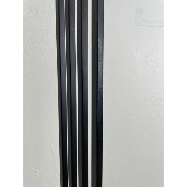 Black Postmodern 1987 Robert Sonneman for George Kovacs Black Torchiere Floor Lamp For Sale - Image 8 of 12