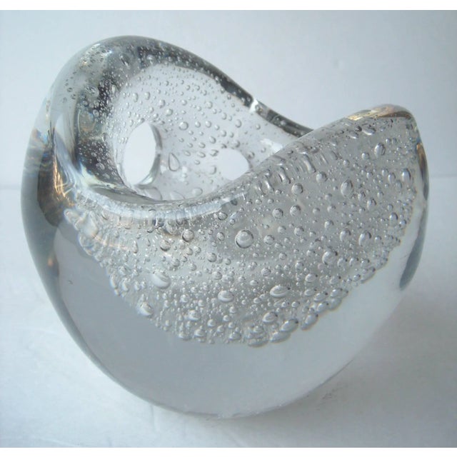 Just an amazing glass vase, very rare and a great design, by Timo Sarpaneva. Has a flea bite on rim as show in picture.