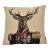 Admiral Stag Beige Tapestry Cushion With Feather Filler - 33x33cm (13"x13") For Sale