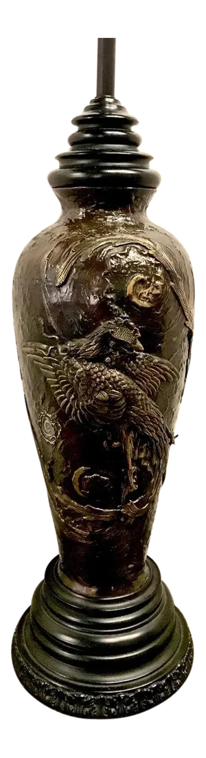19th Century Japanese Bronze Lamp