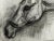 Vintage Abstract Horse Painting Contemporary "Horse Portrait Study in Black and White" Mixed Medium on Paper, 1990s " For Sale - Image 4 of 5