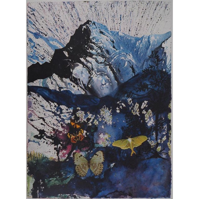 Salvador dali (1904-1989) the alps, 1969 original lithograph and heliogravure (matthieu and draeger workshops) signature...