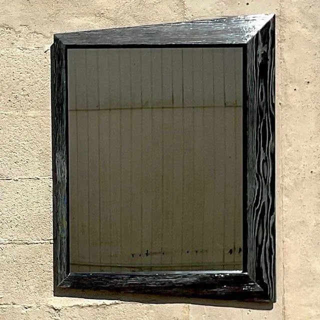 Late 20th Century Vintage PostModern Cerused Bow Tie Mirrors - Set of 2 For Sale - Image 5 of 8