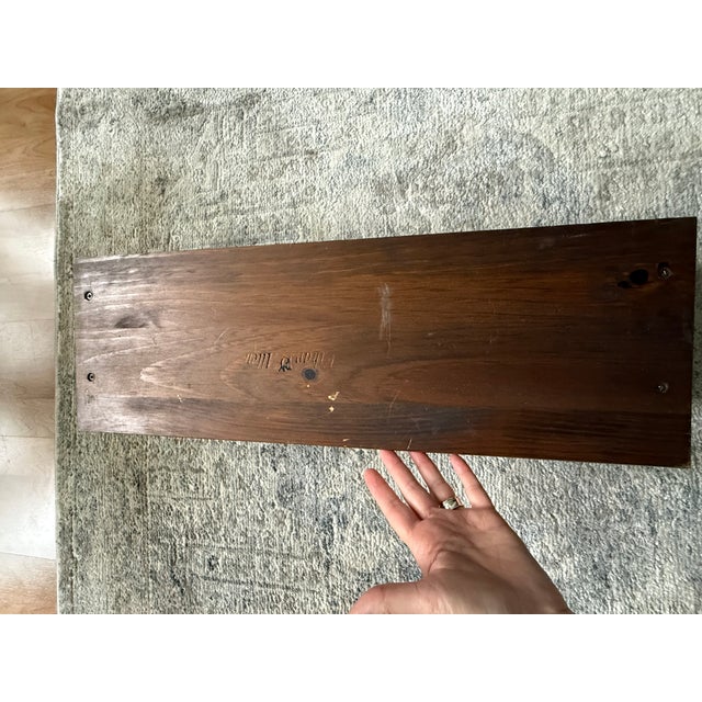 Brown Vintage Ethan Allen Heirloom Wood Gallery Wall Shelf Spindle Rail Plate Rack For Sale - Image 8 of 11