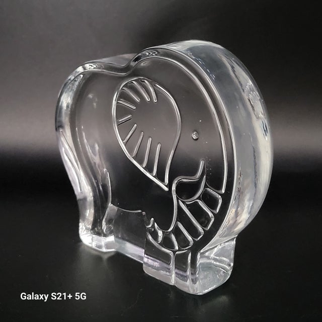 This elephant is part of the Dansk Zoo Collection and was made in the 1970's and designed by Naiad Einsel. These glass...