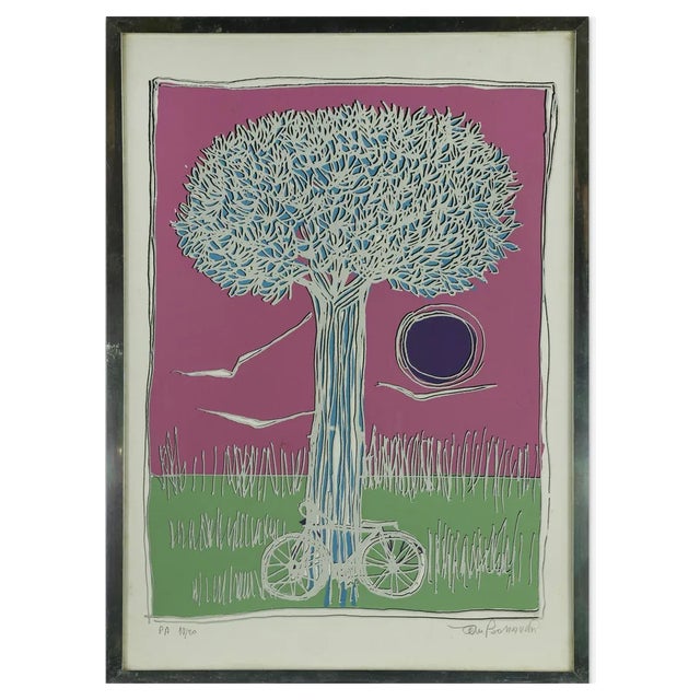 Alfonso Bonavita, Tree, Lithograph, 1990s For Sale