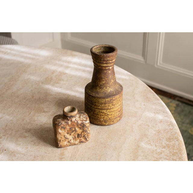 1970s 1970s Short Square Brown Vase For Sale - Image 5 of 5