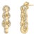 14K Yellow Gold Plated .925 Sterling Silver 1/2 Cttw Diamond Chain Link Drop Earrings (H-I Color, I1-I2 Clarity) For Sale