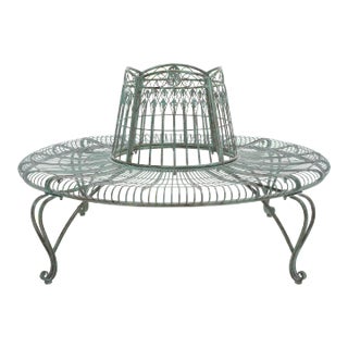 Ally Darling Tree Bench - Antique Dark Green For Sale