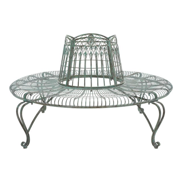 Ally Darling Tree Bench - Antique Dark Green For Sale