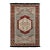 Rug & Kilim’s Transitional Style Rug in Blue and Red Medallion Pattern For Sale