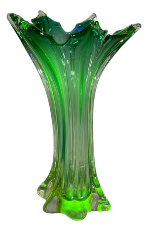Green Uranium and Murano Glass Vase, 1960s