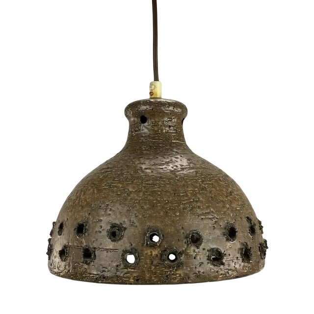 Mid-Century Danish Space Age Ceramic Lamp For Sale