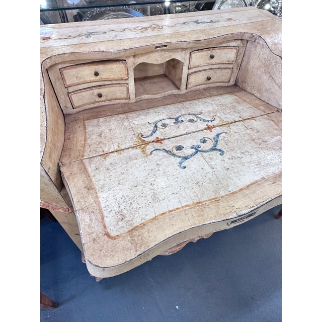 19th Century 19th C. Italian Venetian Painted Secretary. For Sale - Image 5 of 13