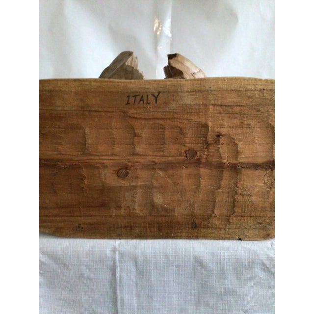 Italian 1950s Italian Carved Wood Folded Leaf Sculpture on Wood Base For Sale - Image 3 of 11