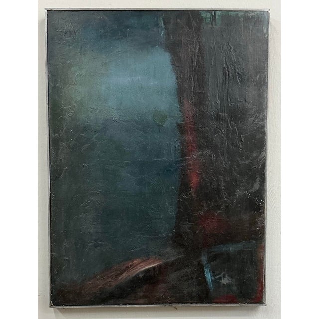 Abstract “At the Corner of the Earth” 1960 Vintage Abstract Painting by Bob Witz For Sale - Image 3 of 12