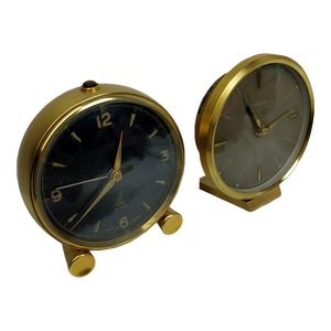 1950’s Century French and Germany Alarm Clocks - Set of 2