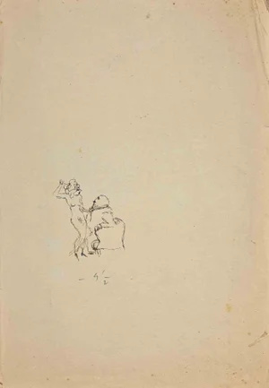 Mino Maccari, The Seduce, Original Drawing, Mid-20th-Century