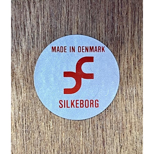 Brown Small Semicircular Teak Table from Silkeborg Møbelfabrik, 1960s For Sale - Image 8 of 9