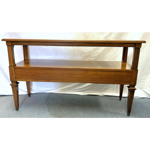 Vintage 1970's Hekman Console Table With Two Drawers For Sale - Image 9 of 18