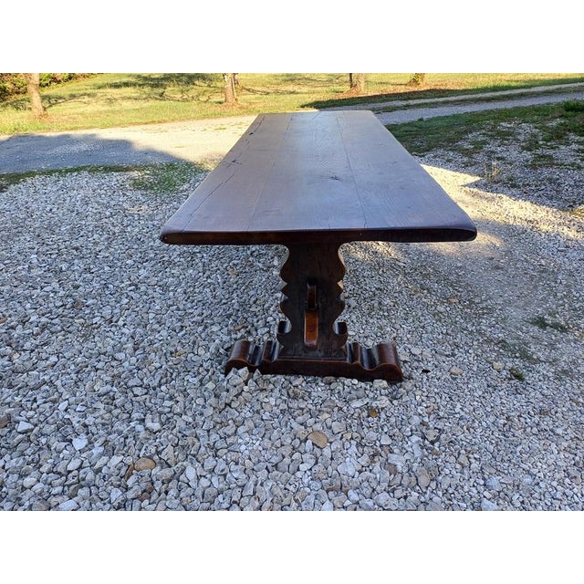 19th century monastery table in oak, Height: 80 cm, Length and width: 251 cm x 82 cm, very good condition