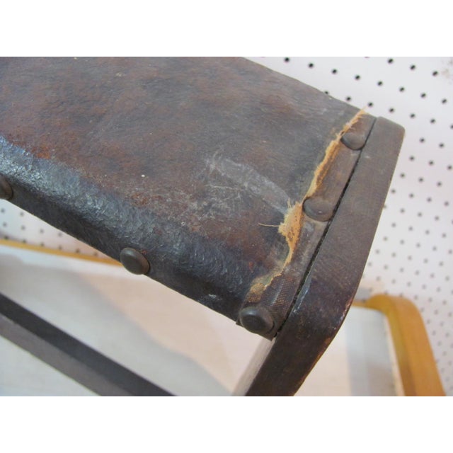 Brown Oak Stool by Lakeside Craft Shops Arts & Crafts Stickley Era 1910 Rare For Sale - Image 8 of 14