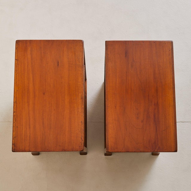 Gio Ponti Italian Walnut Bedside Table Attributed to Gio Ponti, 1950s - 2 Available For Sale - Image 4 of 10