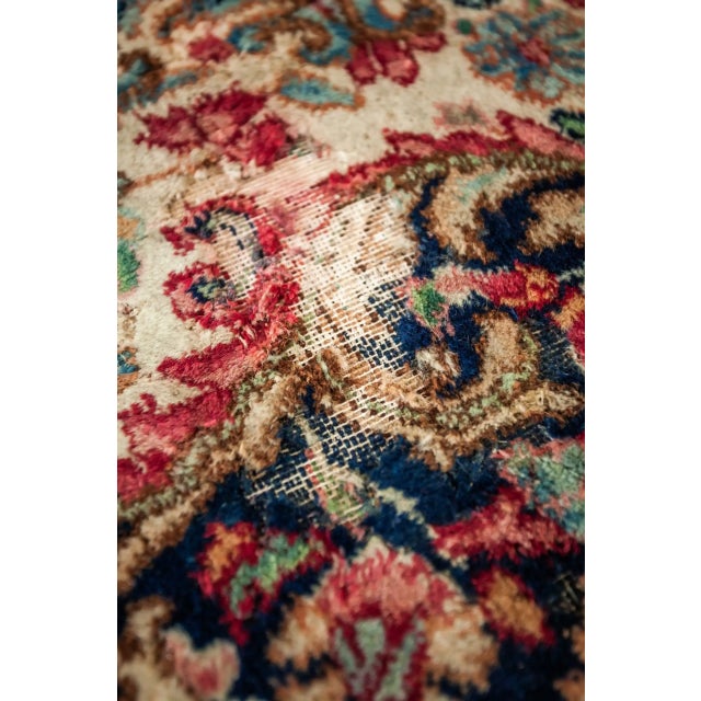 Middle Eastern Hand-Knotted Kerman Rug For Sale - Image 3 of 12