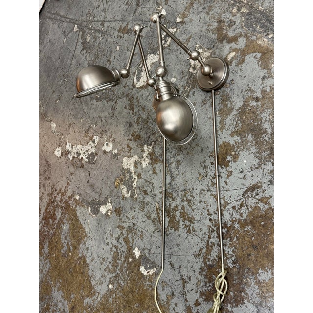 Restoration Hardware Restoration Hardware Academy Task Swing-Arm Sconces, Pair For Sale - Image 4 of 12