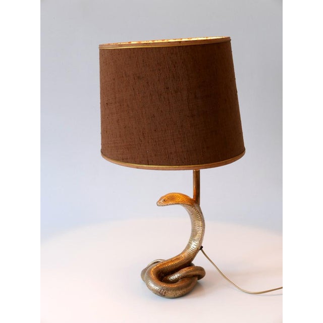 Mid-Century Modern Cobra Table Lamp by Maison Jansen, France, 1970s For Sale - Image 10 of 18