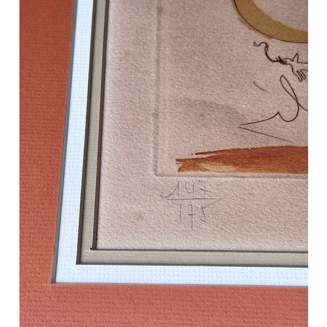 Printmaking Materials Mid 20th Century Elephants Le Cirque Lithograph Etching by Salvador Dali Pencil Signed For Sale - Image 7 of 9