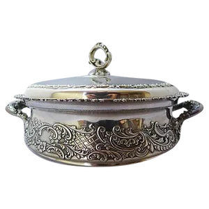 Antique Silverplate Covered Bowl