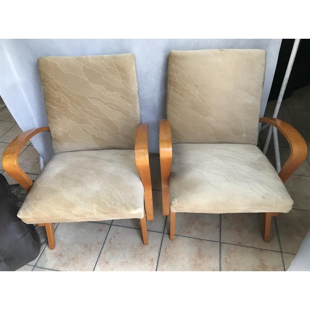 Czech Lollipop armchairs designed by František Jirák for Tatra Nábytok NP, 1960s, set of 2 Original in good condition, the...