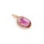VR Jewels Raw-Cut Bezel Set 3.29ct Pink Tourmaline Slice Pendant in 14k Yellow Gold For Sale - Image 4 of 15