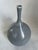 Vintage Late 20th Century Scandinavian Modern studio art vase with mottled blue, gray and green glaze, signed by Swedish...
