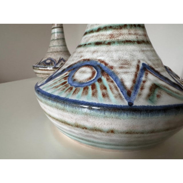 Mid-Century Stoneware Table Lamps from Søholm Stentøj, Denmark, 1960s, Set of 2 For Sale - Image 4 of 8